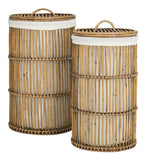 Safavieh Libby Storage Hamper with Liner Honey Rattan Jawit HAC6502B 889048322103