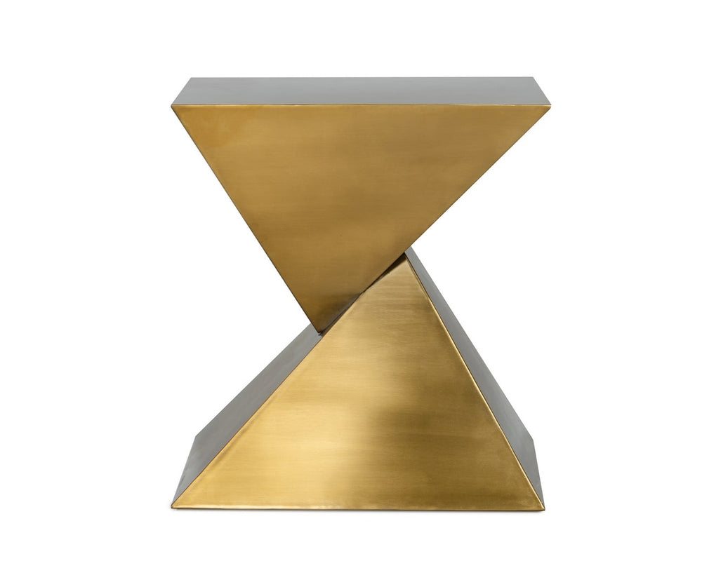 VIG Furniture Modrest Hadler - Glam Brushed Gold Metallic End Table VGODLZ-206E