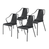 Callum Metal Chair - Set of 4 Metallic Gunmetal