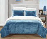 EVIE BLUE TWIN X-LONG 2PC SHERPA BLANKET