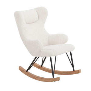 VIG Furniture Modrest Hamlin - Modern White Fabric Kids Rocking Chair VGDWJ1900-WHT-CH