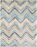 Harput HAP-1027 Modern Polypropylene Rug HAP1027-710103 Dark Blue, Light Gray, Charcoal, Teal, Bright Yellow, Beige 100% Polypropylene 7'10" x 10'3"