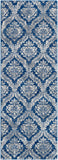 Harput HAP-1032 Cottage Polypropylene Rug HAP1032-2773 Dark Blue, Light Gray, Charcoal, Beige 100% Polypropylene 2'7" x 7'3"