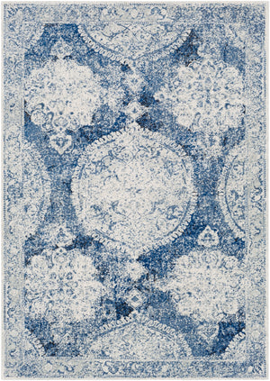 Harput HAP-1039 Traditional Polypropylene Rug HAP1039-93126 Dark Blue, Ivory, Light Gray, Charcoal 100% Polypropylene 9' x 12'6"