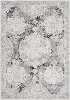 Harput HAP-1041 Traditional Polypropylene Rug HAP1041-93126 Light Gray, Medium Gray, Ivory, Charcoal 100% Polypropylene 9' x 12'6"