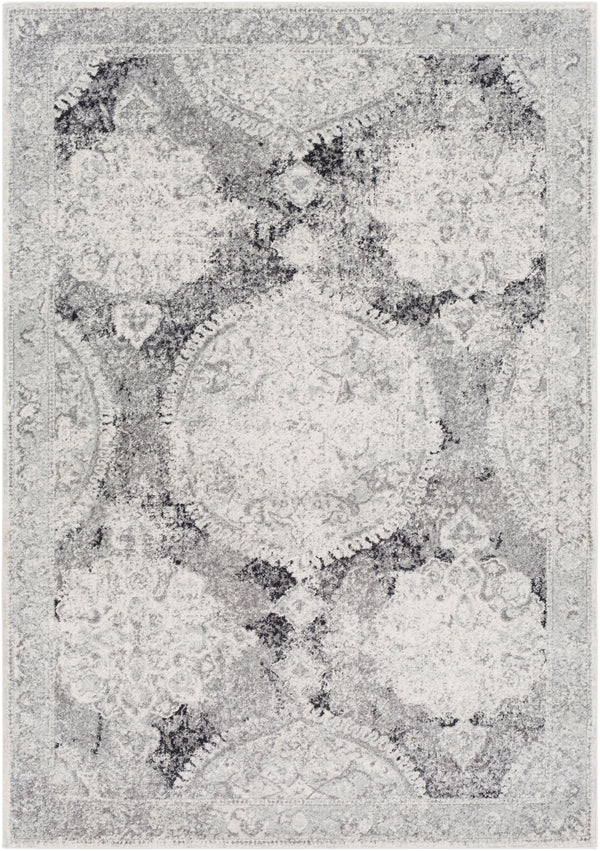 Harput HAP-1041 Traditional Polypropylene Rug HAP1041-93126 Light Gray, Medium Gray, Ivory, Charcoal 100% Polypropylene 9' x 12'6"