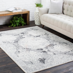 Harput HAP-1041 Traditional Polypropylene Rug HAP1041-93126 Light Gray, Medium Gray, Ivory, Charcoal 100% Polypropylene 9' x 12'6"