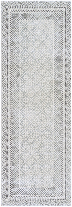 Harput HAP-1088 Global Polypropylene Rug HAP1088-2773 Charcoal, Light Gray, Ivory 100% Polypropylene 2'7" x 7'3"