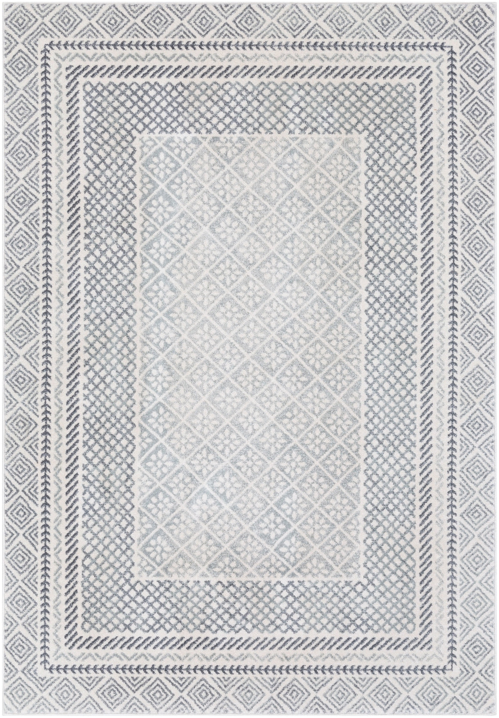 Harput HAP-1088 Global Polypropylene Rug HAP1088-93126 Charcoal, Light Gray, Ivory 100% Polypropylene 9' x 12'6"