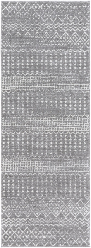 Harput HAP-1096 Global Polypropylene Rug HAP1096-2773 Charcoal, Light Gray, Ivory 100% Polypropylene 2'7" x 7'3"