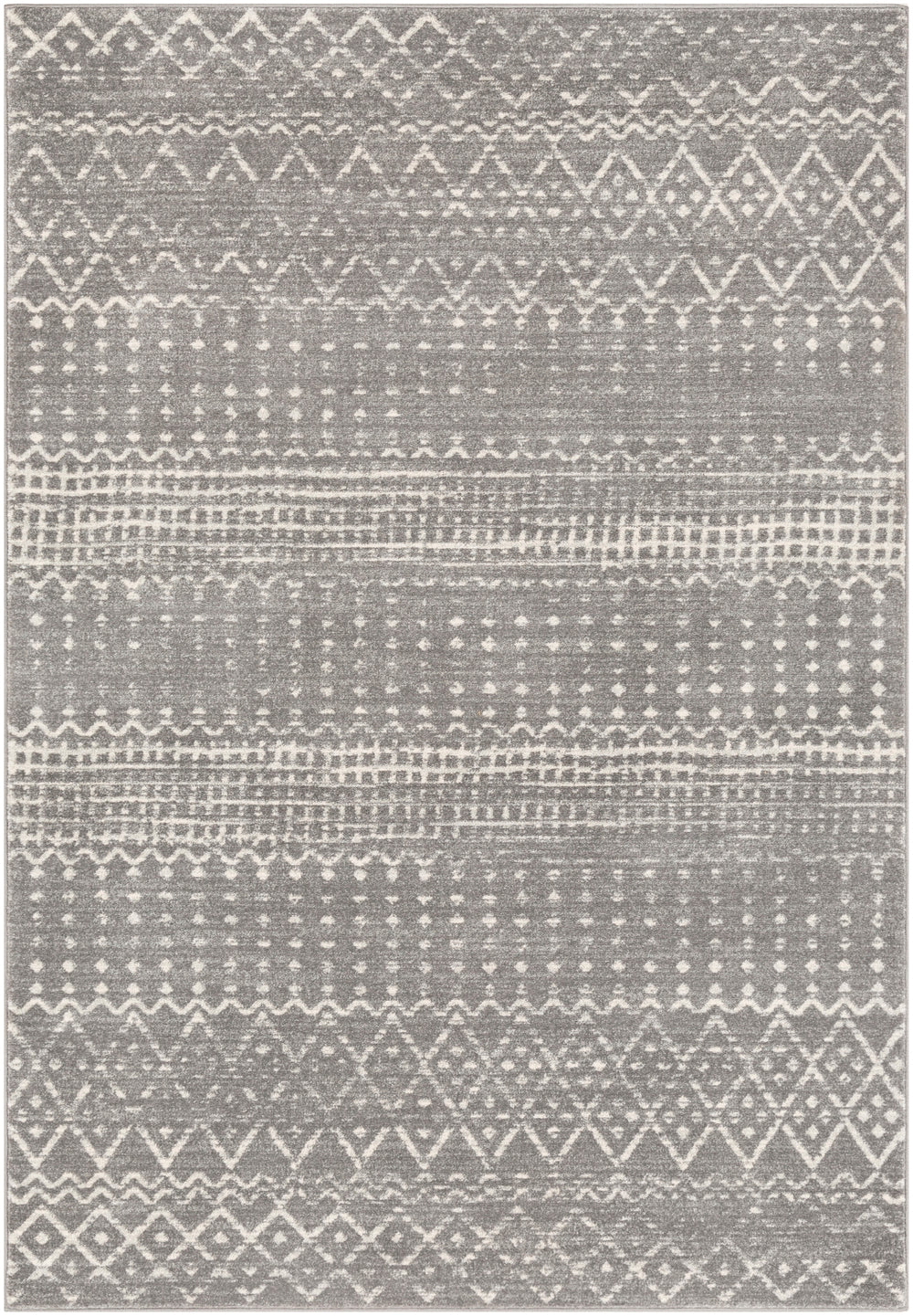 Harput HAP-1096 Global Polypropylene Rug HAP1096-93126 Charcoal, Light Gray, Ivory 100% Polypropylene 9' x 12'6"