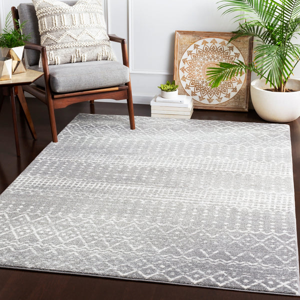 Harput HAP-1096 Global Polypropylene Rug HAP1096-93126 Charcoal, Light Gray, Ivory 100% Polypropylene 9' x 12'6"