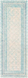 Harput HAP-1098 Global Polypropylene Rug HAP1098-2773 Aqua, Light Gray, Bright Blue, Ivory 100% Polypropylene 2'7" x 7'3"