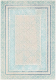 Harput HAP-1098 Global Polypropylene Rug HAP1098-93126 Aqua, Light Gray, Bright Blue, Ivory 100% Polypropylene 9' x 12'6"