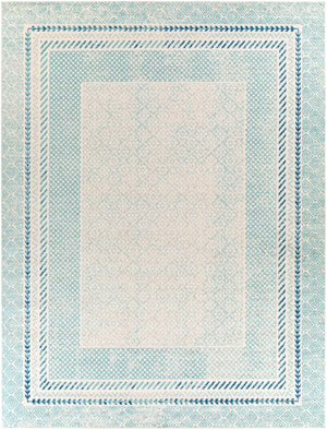 Harput HAP-1098 Global Polypropylene Rug HAP1098-710103 Aqua, Light Gray, Bright Blue, Ivory 100% Polypropylene 7'10" x 10'3"