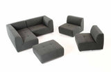 VIG Furniture Divani Casa Hawthorn - Modern Grey Fabric Modular Left Facing Chaise Sectional Sofa + Ottoman VGKK-2388-LAF-D-240 VGKK-2388-LAF-D-240