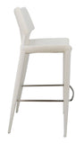 VIG Furniture Modrest Hayes Modern White Eco-Leather Bar Stool (Set of 2) VGHR5408B-WHT