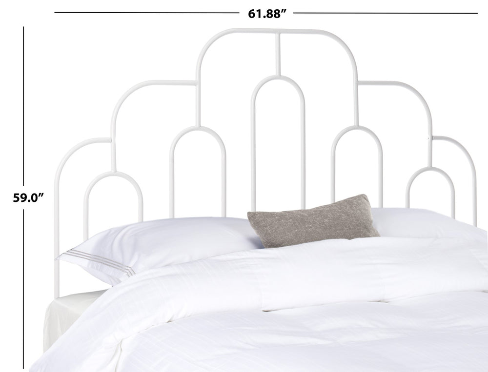 Safavieh Paloma Metal Retro Headboard White HBD6201B-F 889048615014