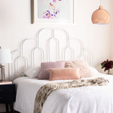 Safavieh Paloma Metal Retro Headboard White HBD6201B-F 889048615014