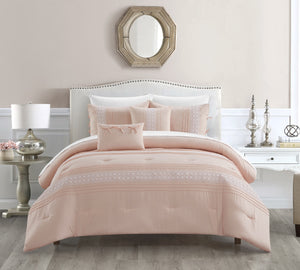 Brice Blush Twin 4pc Comforter Set