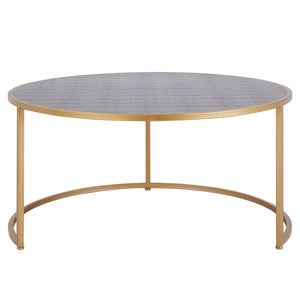 Anza Faux Shagreen Nesting Coffee Table Set of 2 Chronicle Gray