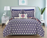 Barcelona Navy Twin 6pc Comforter Set