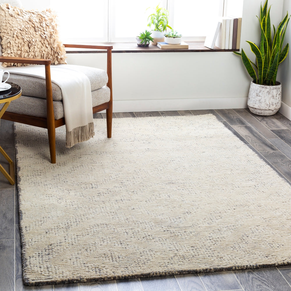 Halcyon HCY-2300 Modern NZ Wool, Viscose Rug HCY2300-81012 Medium Gray, Khaki, Cream 90% NZ Wool, 10% Viscose 8'10" x 12'