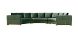 VIG Furniture Divani Casa - Ritner Modern Green Velvet Curved Sectional Sofa VGYUHD-1840-B-GRN