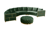 VIG Furniture Divani Casa - Ritner Modern Green Velvet Curved Sectional Sofa VGYUHD-1840-B-GRN