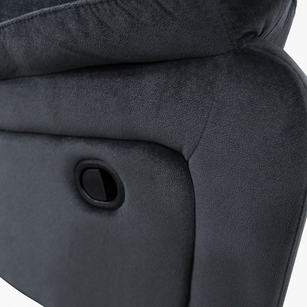 Porter Designs Ramsey Microfiber Dual seat Transitional Reclining Love Gray 03-112C-02B-6014