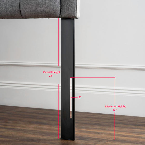 Dane Denim Blue Twin Headboard with White Piping - Chic Organic Fabric Design for Stylish Bedrooms