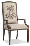 Hooker Furniture - Set of 2 - Rhapsody Traditional-Formal Insignia Arm Chair in Hardwood Solids, Fabric 5070-75400