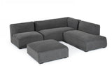 VIG Furniture Divani Casa Hearn - Contemporary Dark Grey Fabric Modular Sectional Sofa VGAFCUBE