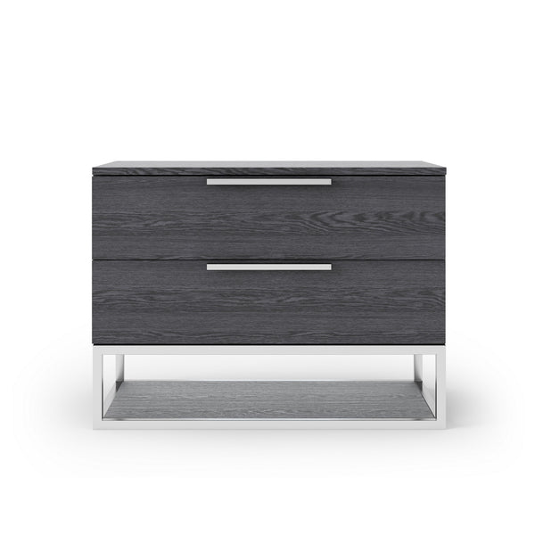 VIG Furniture Modrest Heloise - Contemporary Grey Elm Nightstand VGBBMB1502-GRY-NS