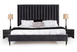 VIG Furniture Modrest Hemlock Modern Dark Grey Velvet Bed VGKKB606-GRY