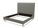 VIG Furniture Modrest Hemlock - Modern Light Grey Velvet Bed VGKKB606X-GRY-BED