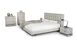 VIG Furniture Modrest Hera Modern Grey Leatherette Bed VGCNHERA-BED