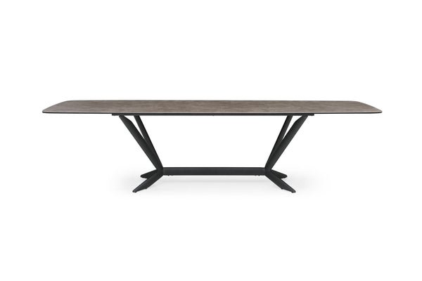 VIG Furniture Modrest Herzog - Modern Grey Ceramic Dining Table VGVCT1860-DT