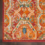 Nourison Allur ALR05 Bohemian Machine Made Power-loomed Indoor only Area Rug Red Multicolor 9' x 12' 99446838612