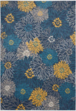 Nourison Passion PSN17 Contemporary Machine Made Power-loomed Indoor Area Rug Blue 9' x 12' 99446722256