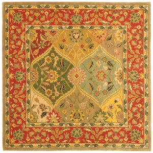 Safavieh Heritage 111 Hand Tufted 80% Wool/10% Cotton/10% Latex Rug HG111A-4SQ