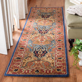 Heritage 277 Traditional Hand Tufted 100% Fine Indian Wool Pile Rug Blue / Red