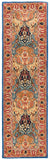 Heritage 277 Traditional Hand Tufted 100% Fine Indian Wool Pile Rug Blue / Red