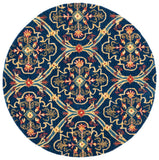 Heritage 475 Hand Tufted 80% Wool, 20% Cotton  Rug Navy / Yellow 80% Wool, 20% Cotton HG475N-4