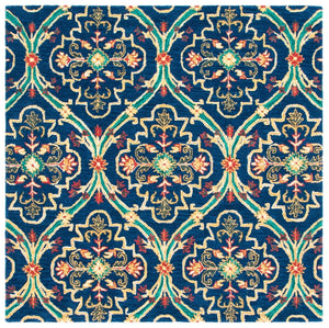 Heritage 475 Hand Tufted 80% Wool, 20% Cotton  Rug Navy / Yellow 80% Wool, 20% Cotton HG475N-4