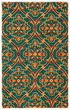 Heritage 475 Hand Tufted 80% Wool, 20% Cotton  Rug Green / Orange 80% Wool, 20% Cotton HG475Y-8