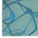 Nourison Symmetry SMM05 Eclectic Handmade Tufted Indoor Area Rug Aqua Blue 5'3" x 7'9" 99446495501