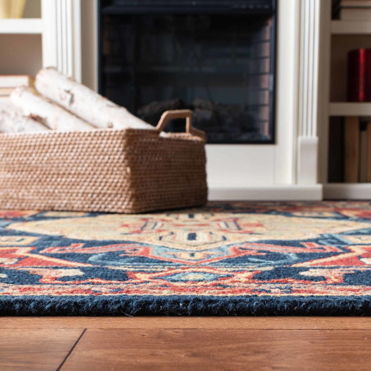 Handloomed Rug Heritage Hand Loomed Wool Pile Rug – Luxurious Rectangle Design from I