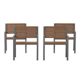 Davos Outdoor Aluminum Chairs - Set of 4