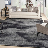 Nourison Michael Amini Ma30 Star SMR02 Glam Handmade Hand Tufted Indoor only Area Rug Black Ivory 8'6" x 11'6" 99446881366